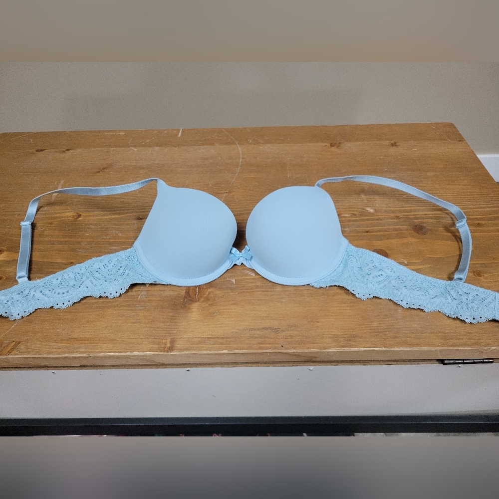 Baby blue Bra with bow